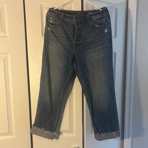 Abercrombie & Fitch Blue Ankle Cropped Jeans